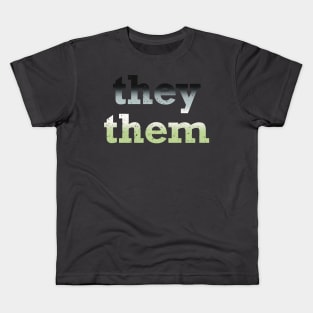 Agender They Them Pronouns Kids T-Shirt